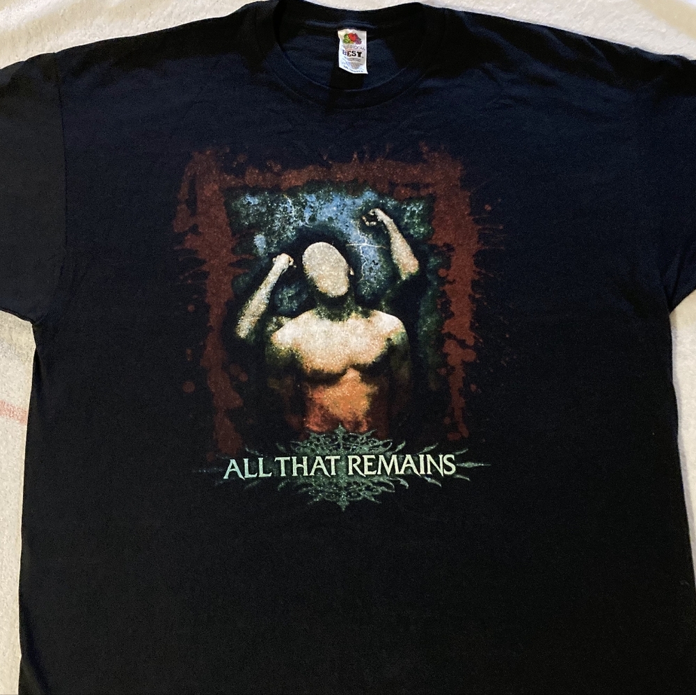 All That Remains Band Graphic T-shirt Tee Black Red Blue Pre-owned Size Xxl 2xl